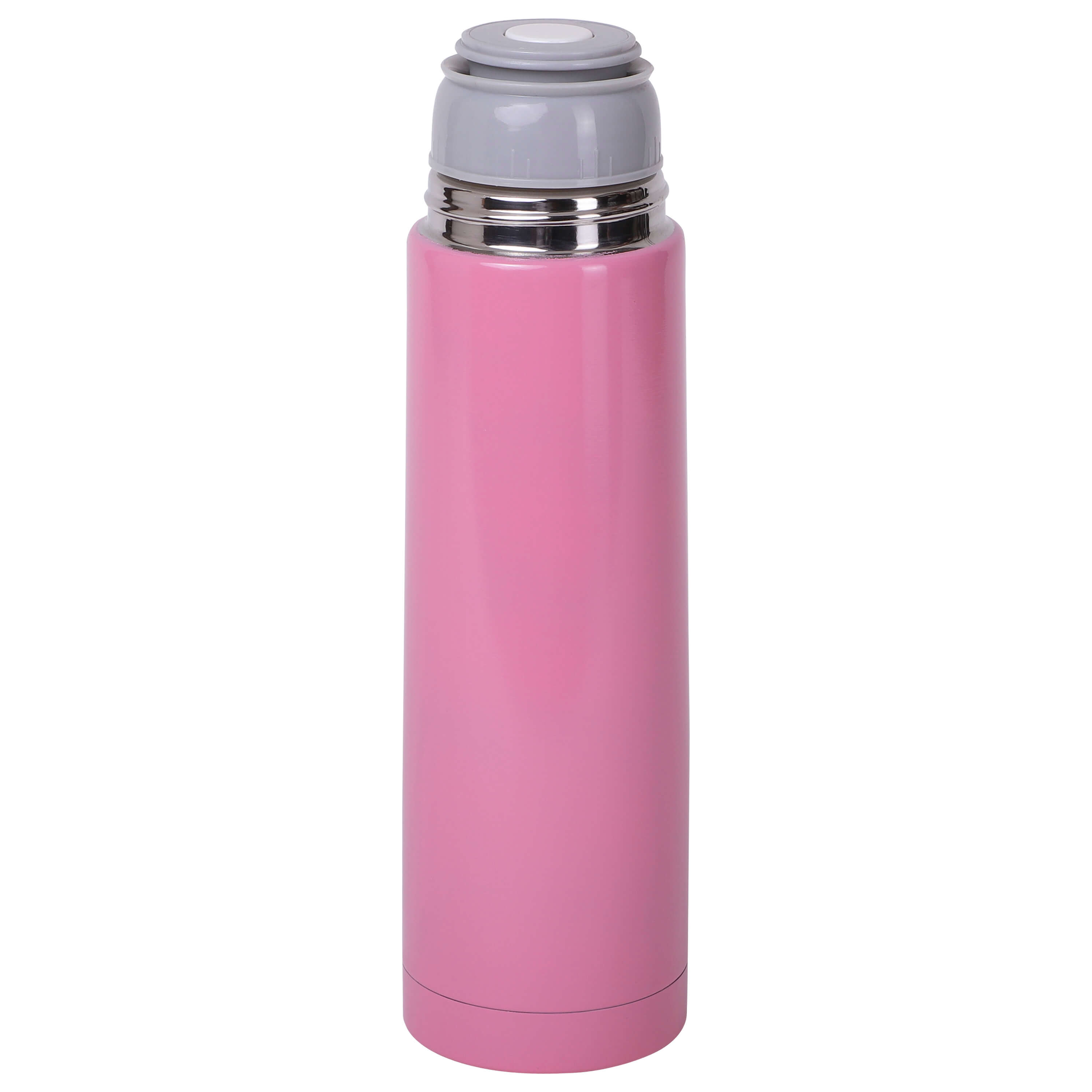 FLASK WITH CUP 24 HR  HOT/COLD AVAILABLE IN  2 COLORS PINK/BLUE