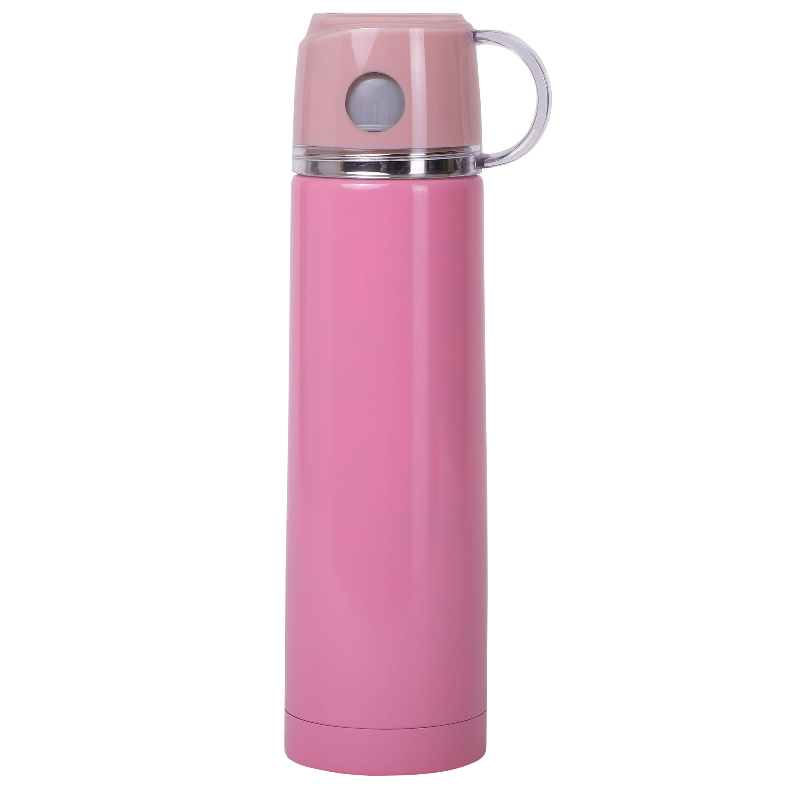 FLASK WITH CUP 24 HR HOT/COLD AVAILABLE IN 2 COLORS PINK/BLUE